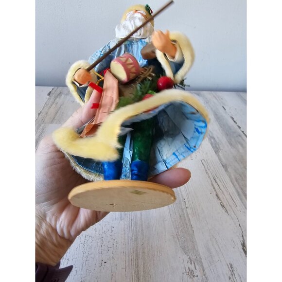 Vintage paper mache Santa band AS IS figurine statue Xmas decor - Picture 9 of 12